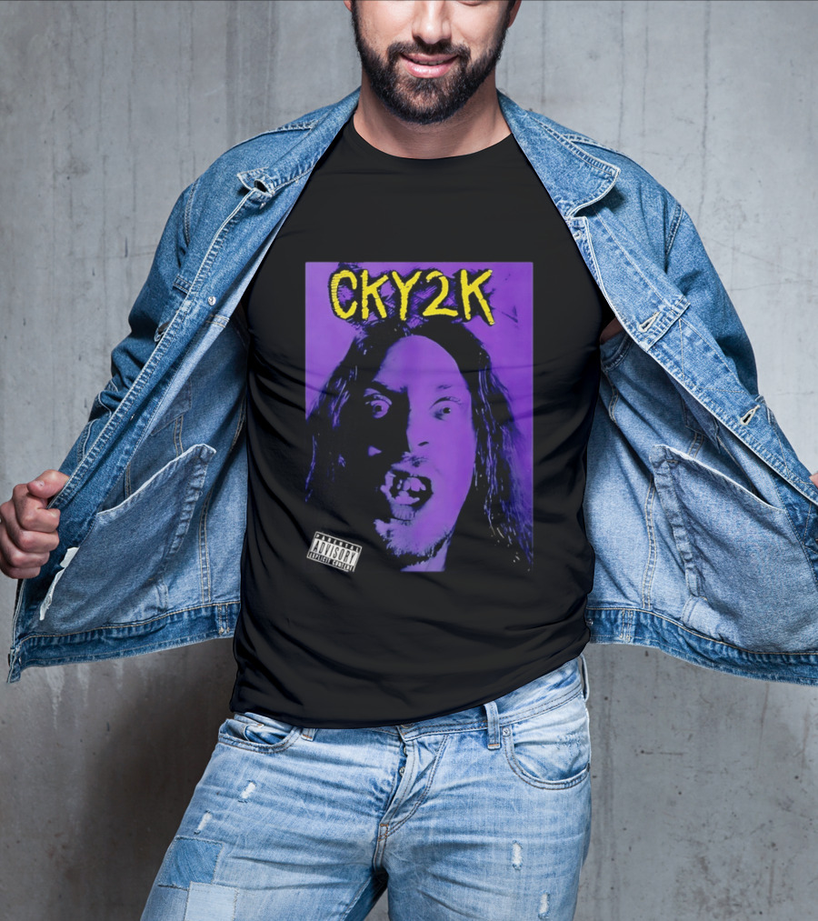 CKY2K Explicit Content Purple Portrait Bam Margera T-Shirt