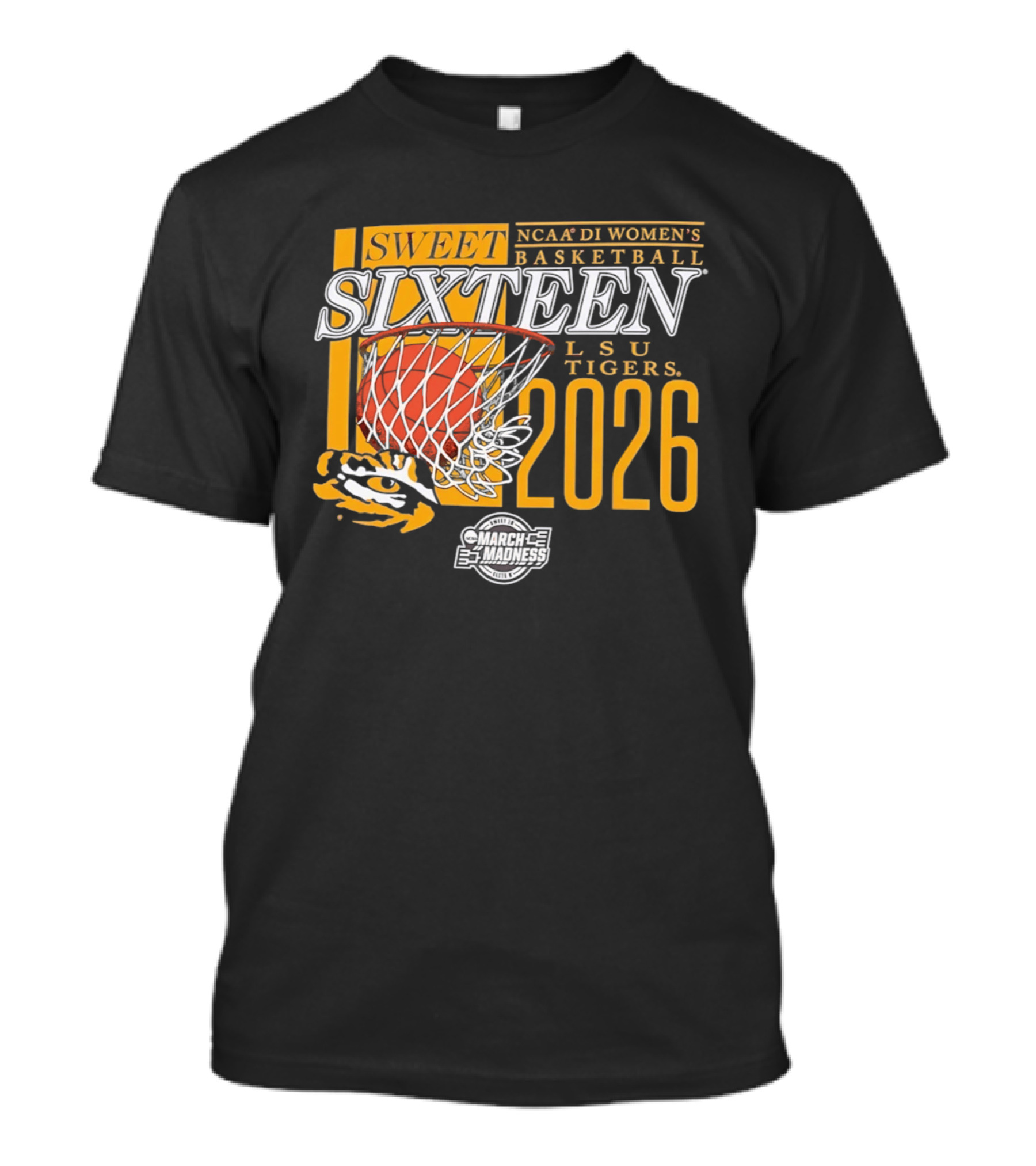 LSU Tigers NCAA DI Women's Basketball Sweet Sixteen 2026 T-Shirt