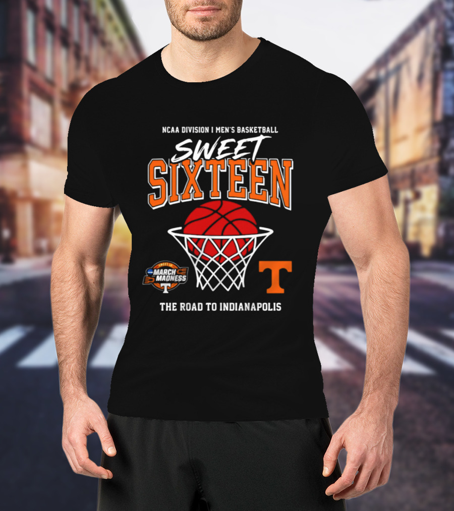 NCAA Division I Men's Basketball Sweet Sixteen March Madness The Road To Indianapolis T-Shirt
