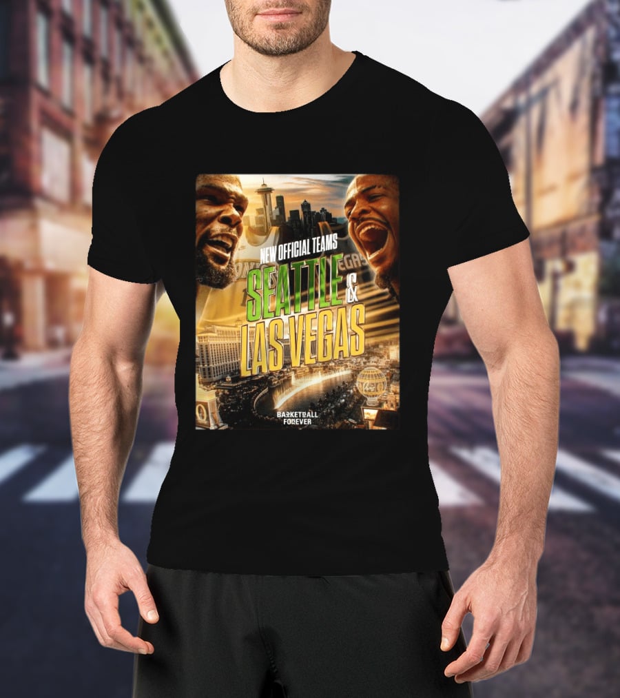 New Official Teams Seattle Las Vegas Basketball Forever 2026 T-Shirt
