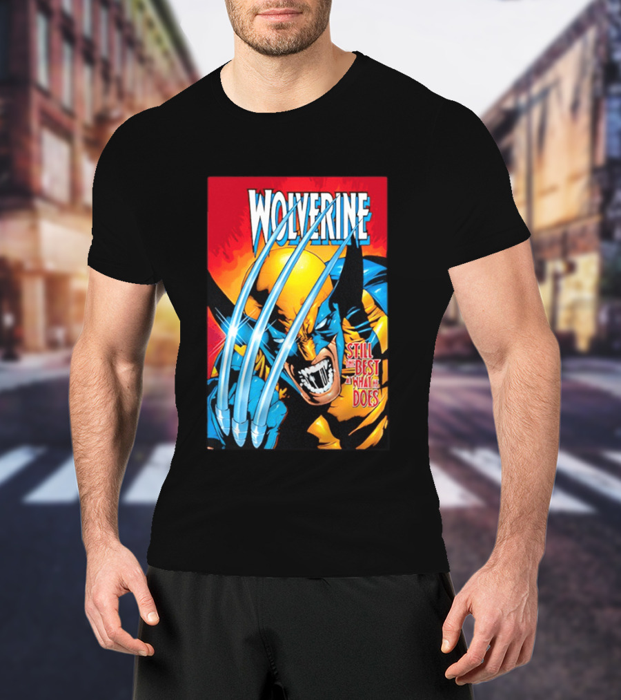 Wolverine Still The Best At What He Does Comic Style Claws Action T-Shirt