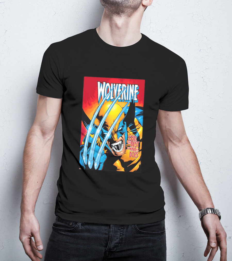 Wolverine Still The Best At What He Does Comic Style Claws Action T-Shirt