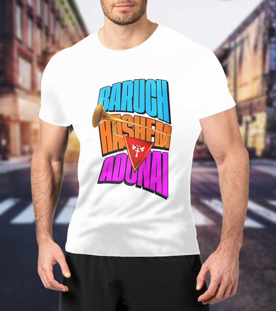 Baruch Hashem Adonai Trumpet T-Shirt