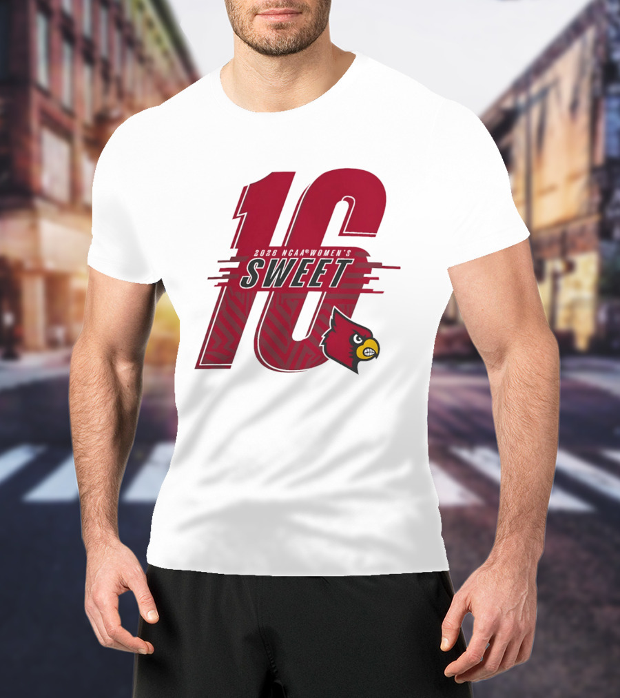 Louisville Cardinals Sweet Sixteen 2026 NCAA Women's Basketball T-Shirt