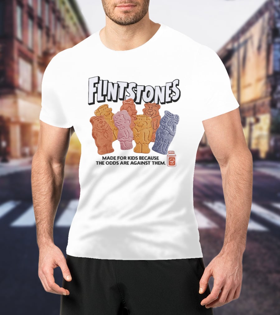 Flintstones Character Snacks Made For Because The Odds Are Against Them T-Shirt