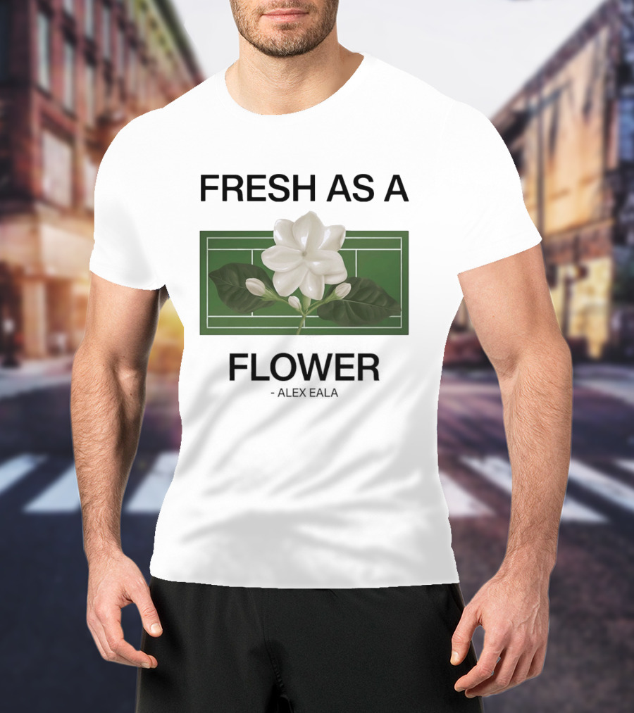 Fresh As A Flower Alex Eala Tennis Court Blossom T-Shirt