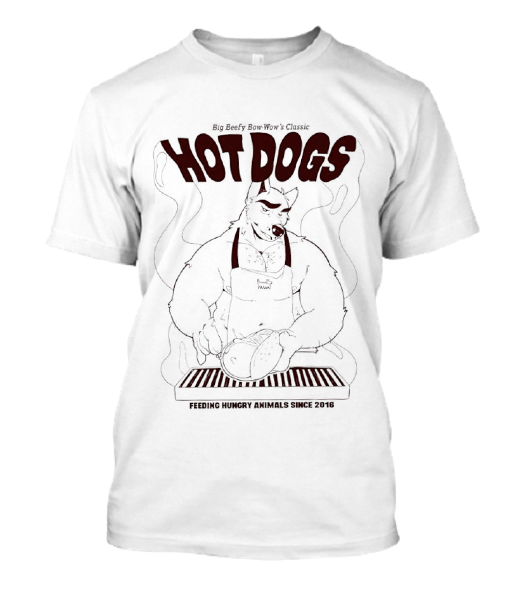 Hot Dogs Feeding Hungry Animals Since 2016 BBQ Chef T-Shirt