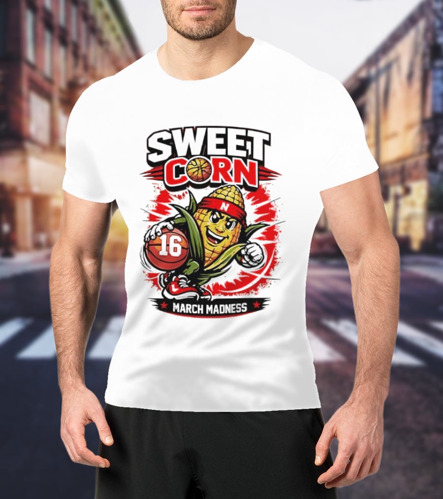 Nebraska Sweet Corn Basketball 16 March Madness T-Shirt