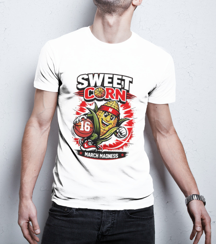Nebraska Sweet Corn Basketball 16 March Madness T-Shirt
