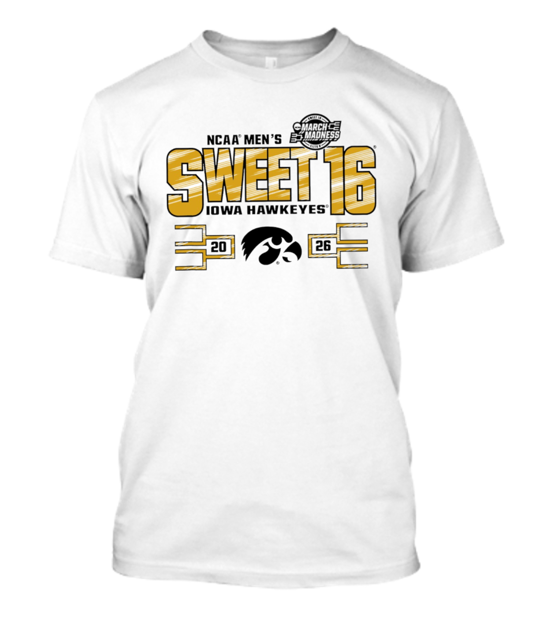 NCAA Men's March Madness 2026 Iowa Hawkeyes Sweet 16 T-Shirt