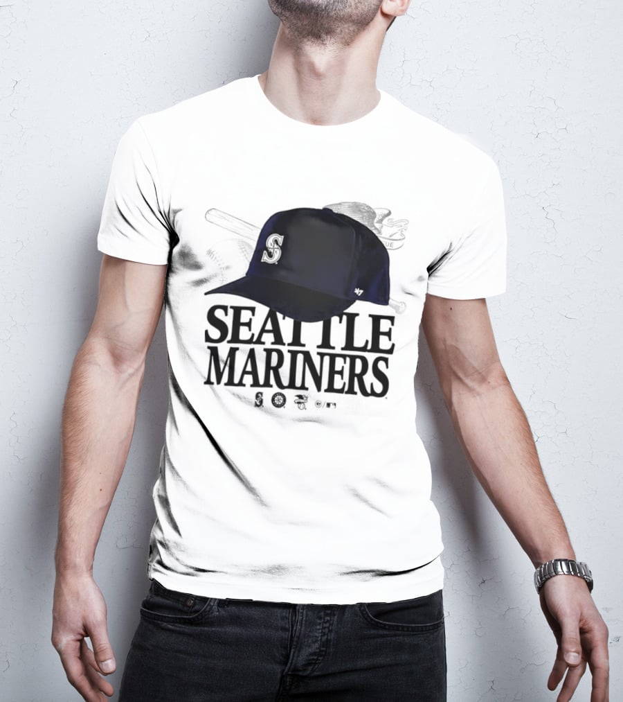Seattle Mariners In The Paper Foundation Cap With Brushed Effect T-Shirt