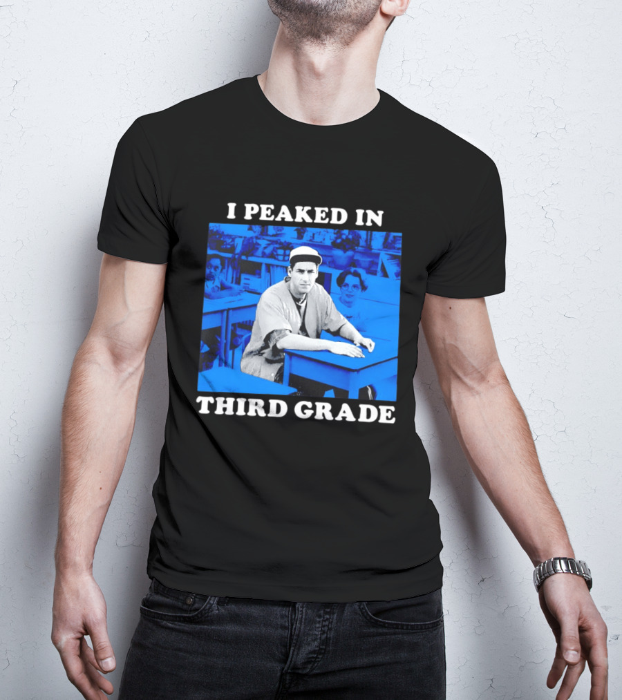 Adam Sandler I Peaked In Third Grade Billy Madison Movie Blue Classroom T-Shirt