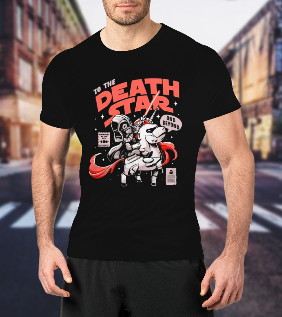 To The Death Star And Beyond Unicorn Wars T-Shirt