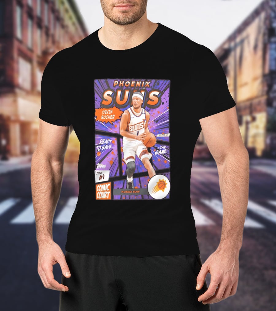 Phoenix Suns Devin Booker Comic Court Issue 1 T-Shirt