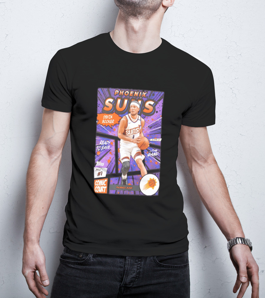 Phoenix Suns Devin Booker Comic Court Issue 1 T-Shirt