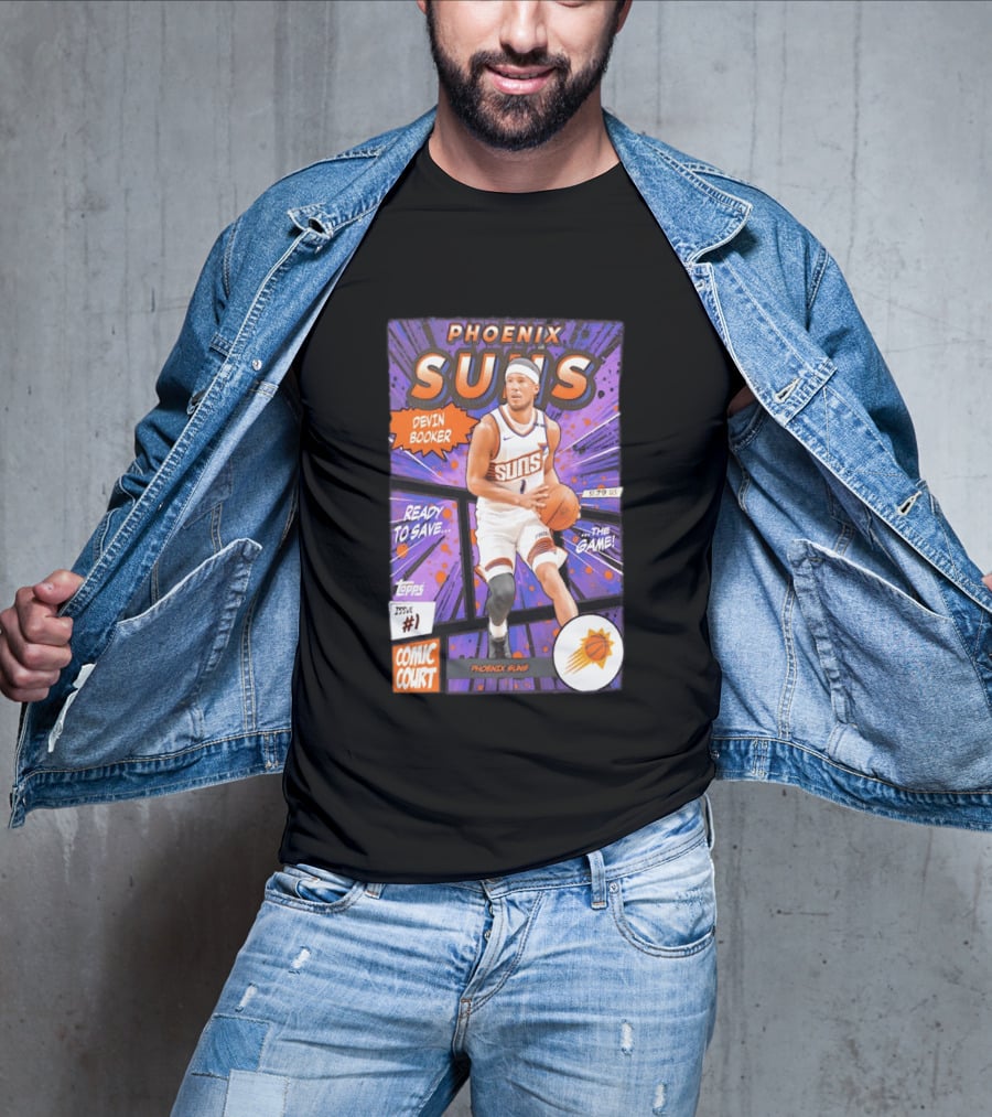 Phoenix Suns Devin Booker Comic Court Issue 1 T-Shirt