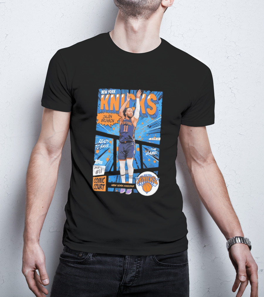 New York Knicks Jalen Brunson Comic Court Issue 11 Basketball 2026 T-Shirt