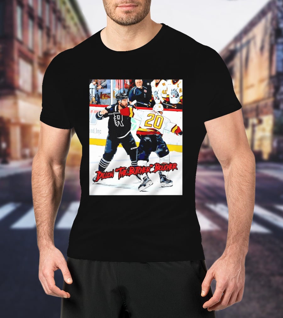 Dillon The Butcher Boucher Rockford IceHogs Hockey Fight Scene T-Shirt