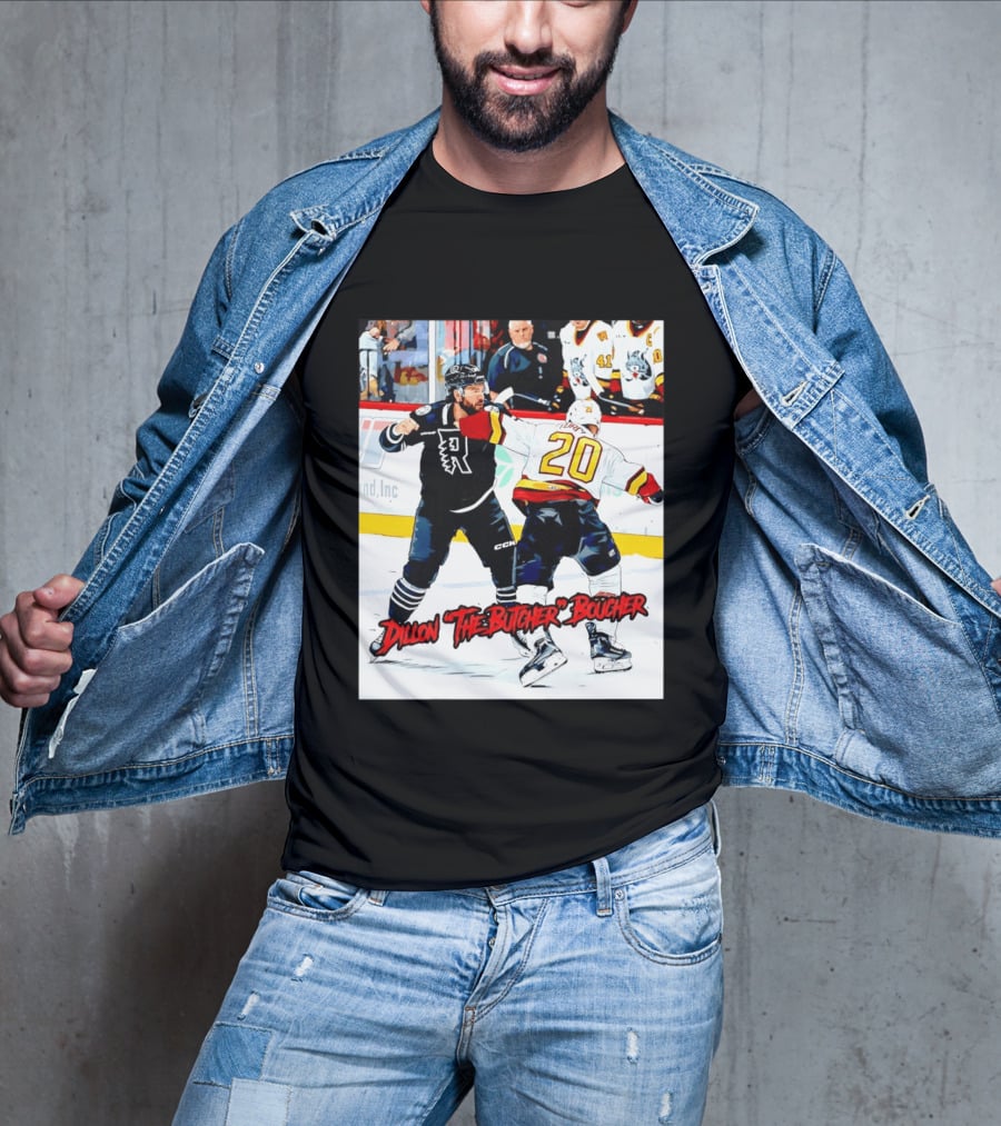 Dillon The Butcher Boucher Rockford IceHogs Hockey Fight Scene T-Shirt
