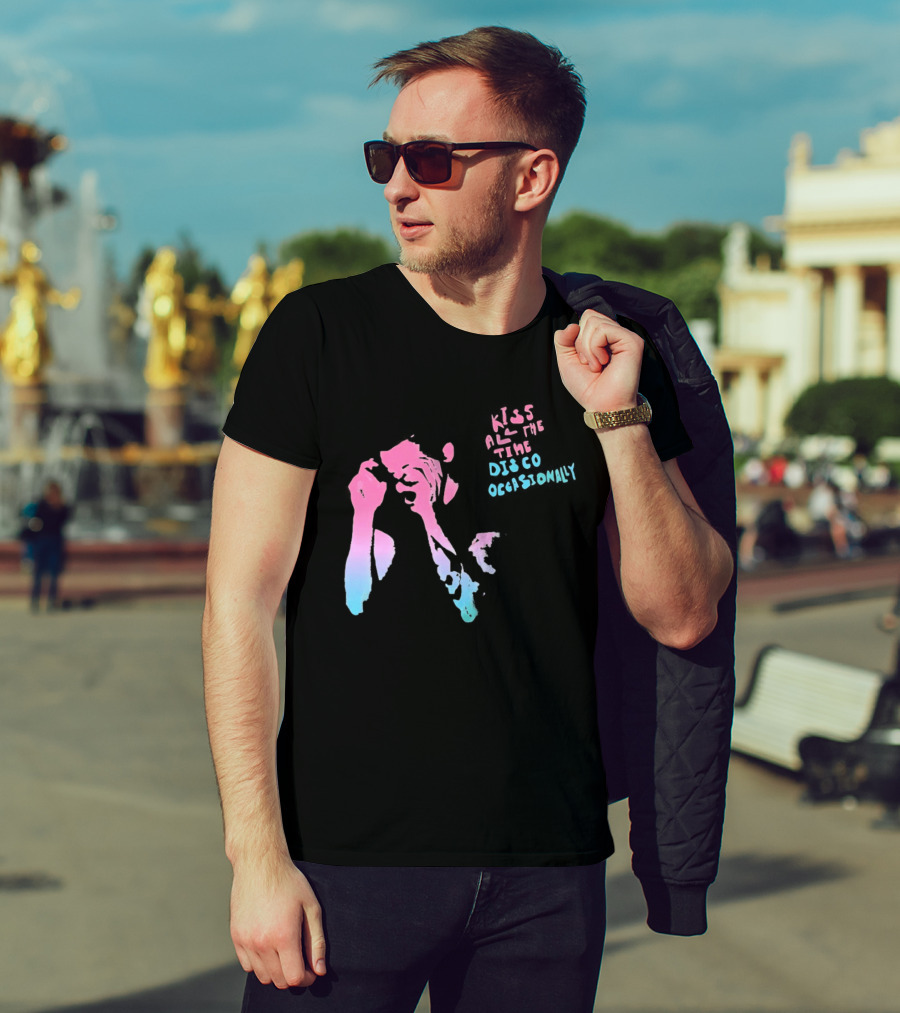 Kiss All The Time Disco Occasionally Red Blue T-Shirt