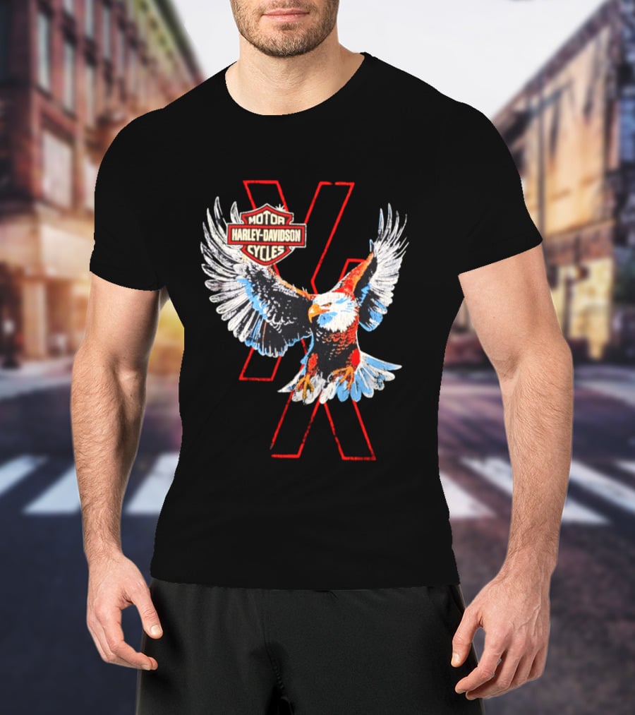 Machine Gun Kelly Harley Davidson X MGK Lost Americana Flying Eagle Cycles T-Shirt