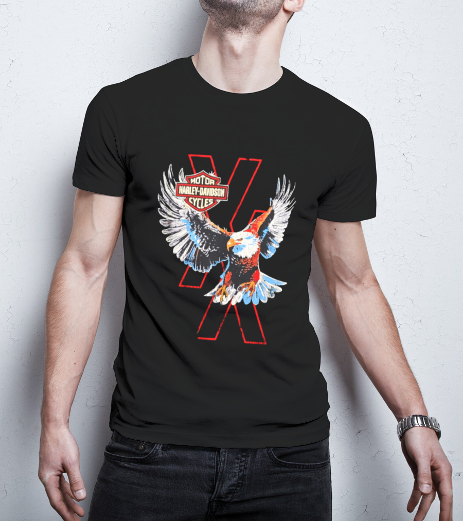 Machine Gun Kelly Harley Davidson X MGK Lost Americana Flying Eagle Cycles T-Shirt
