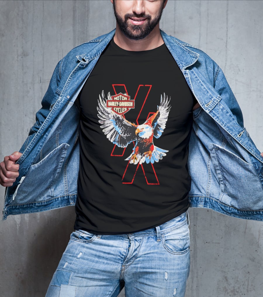 Machine Gun Kelly Harley Davidson X MGK Lost Americana Flying Eagle Cycles T-Shirt