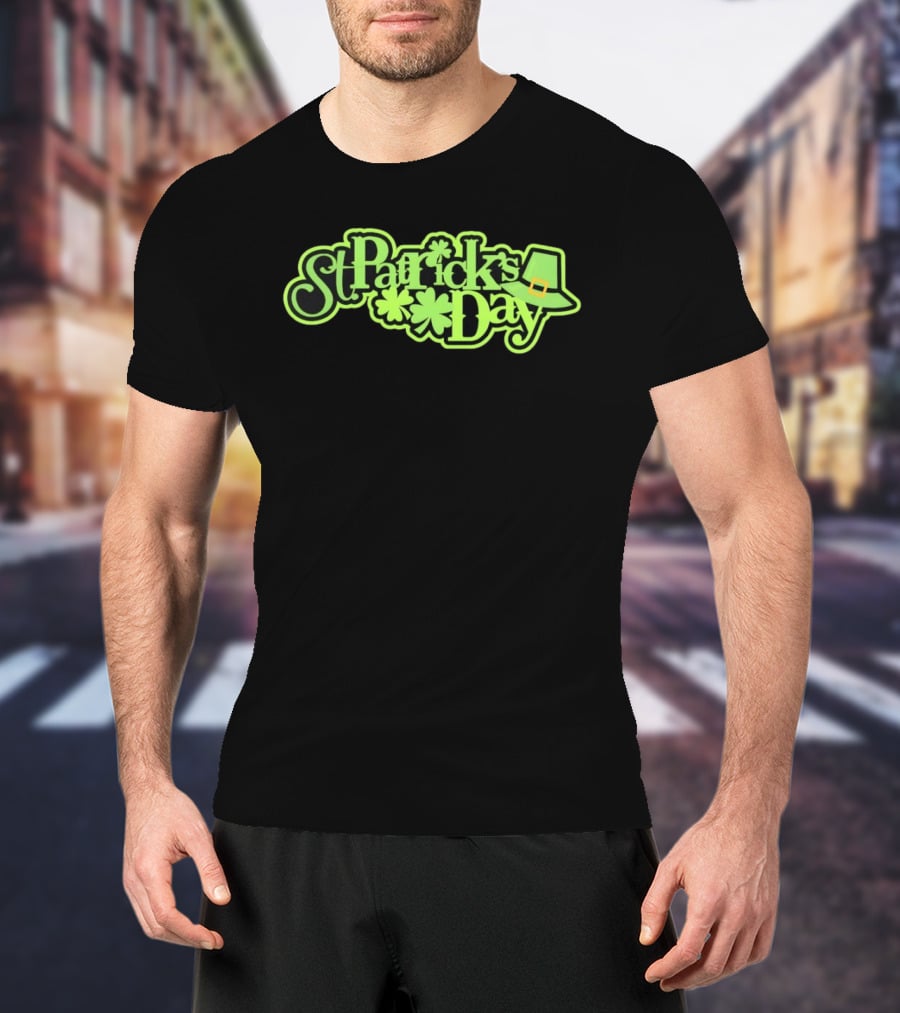 St Patrick's Day Shamrock And Leprechaun Hat T-Shirt