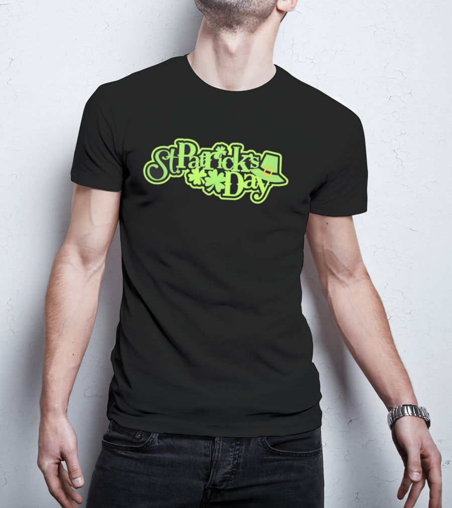 St Patrick's Day Shamrock And Leprechaun Hat T-Shirt