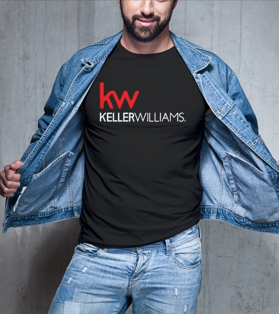 Keller Williams KW Full Mixed Red And White Vertical T-Shirt