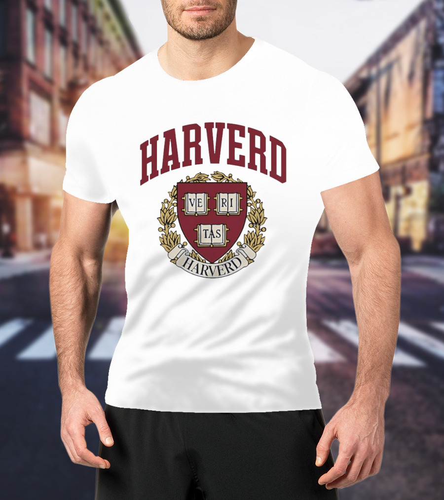 Harvard University Veritas Emblem Crest T-Shirt