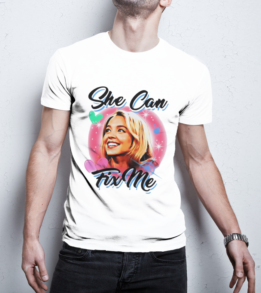 Sydney Sweeney Euphoria She Can Fix Me Hearts Stars T-Shirt