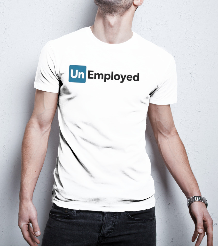 Un Employed Blue Square T-Shirt