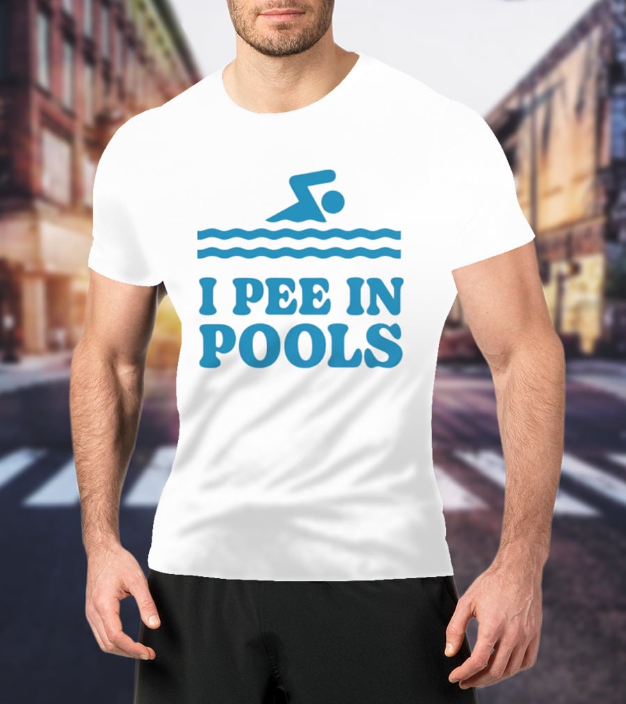 Zwemwater I Pee In Pools Swimmer Waves T-Shirt