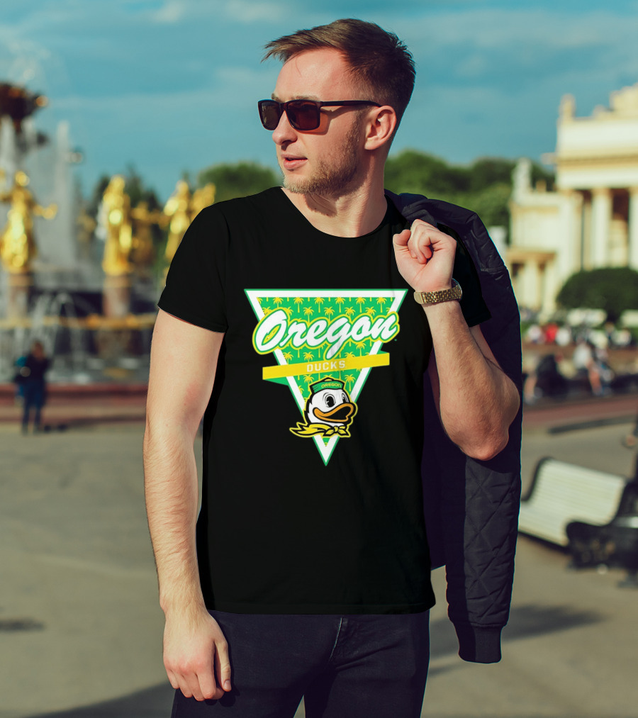 Oregon Ducks Palm Tree Triangle T-Shirt