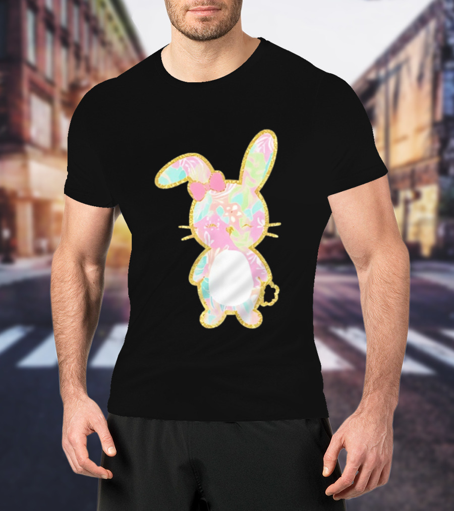 Palm Beach Pastel Preppy Bunny Easter Aesthetic T-Shirt