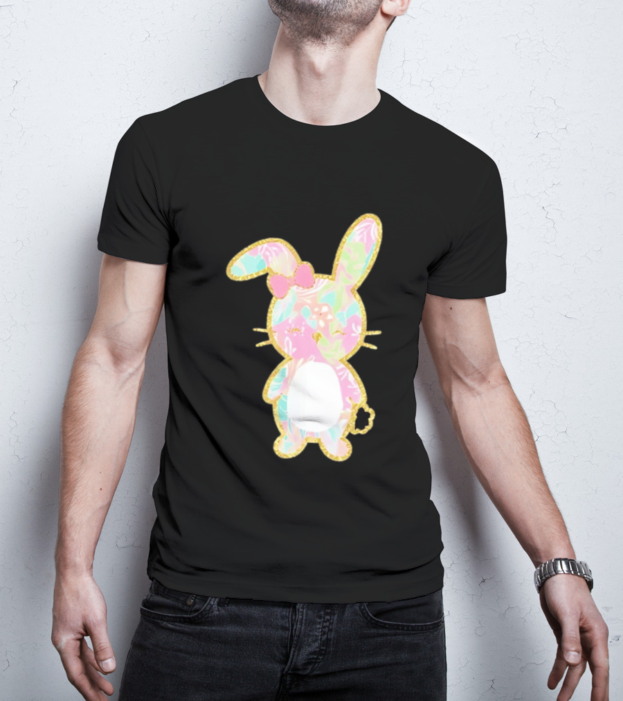 Palm Beach Pastel Preppy Bunny Easter Aesthetic T-Shirt