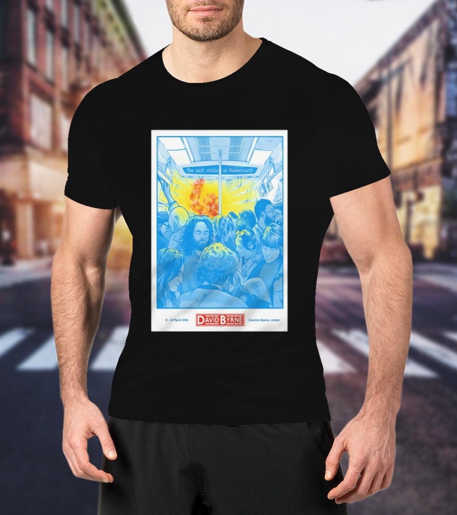 David Byrne Eventim Apollo London March 15 16 2026 Hammersmith Subway T-Shirt