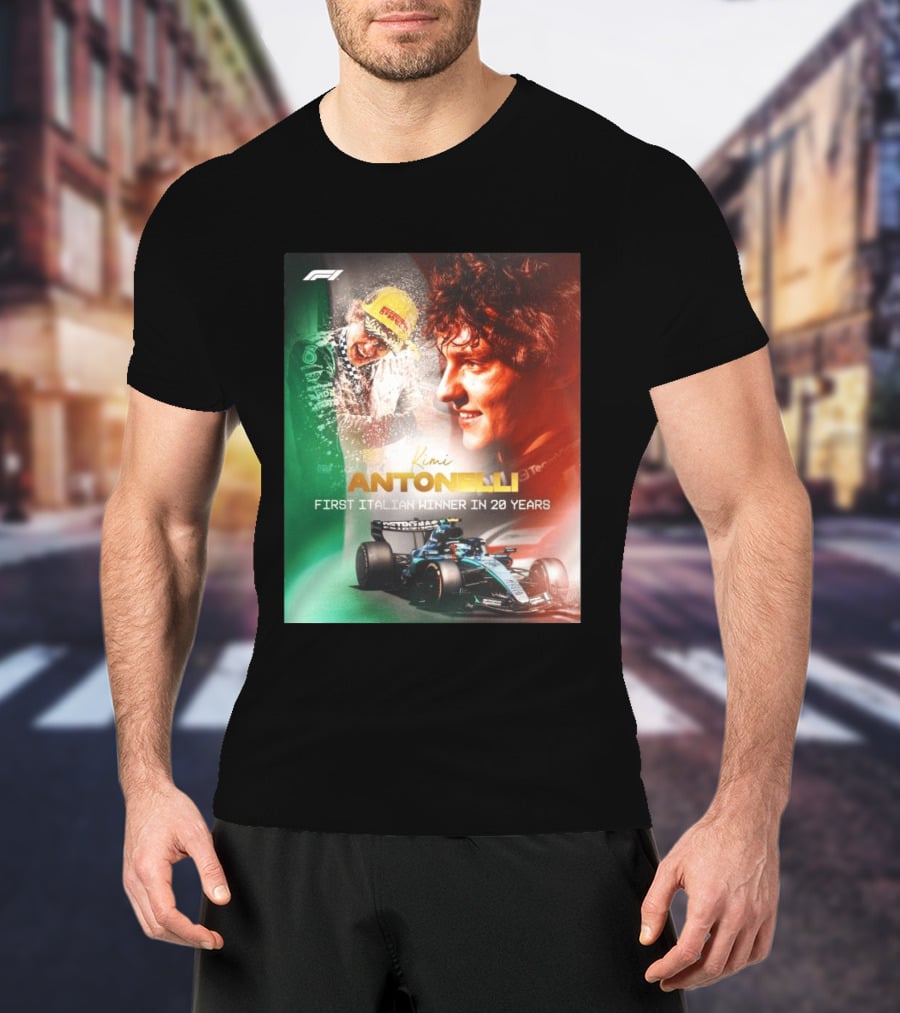 F1 Kimi Antonelli First Italian Winner In 20 Years T-Shirt