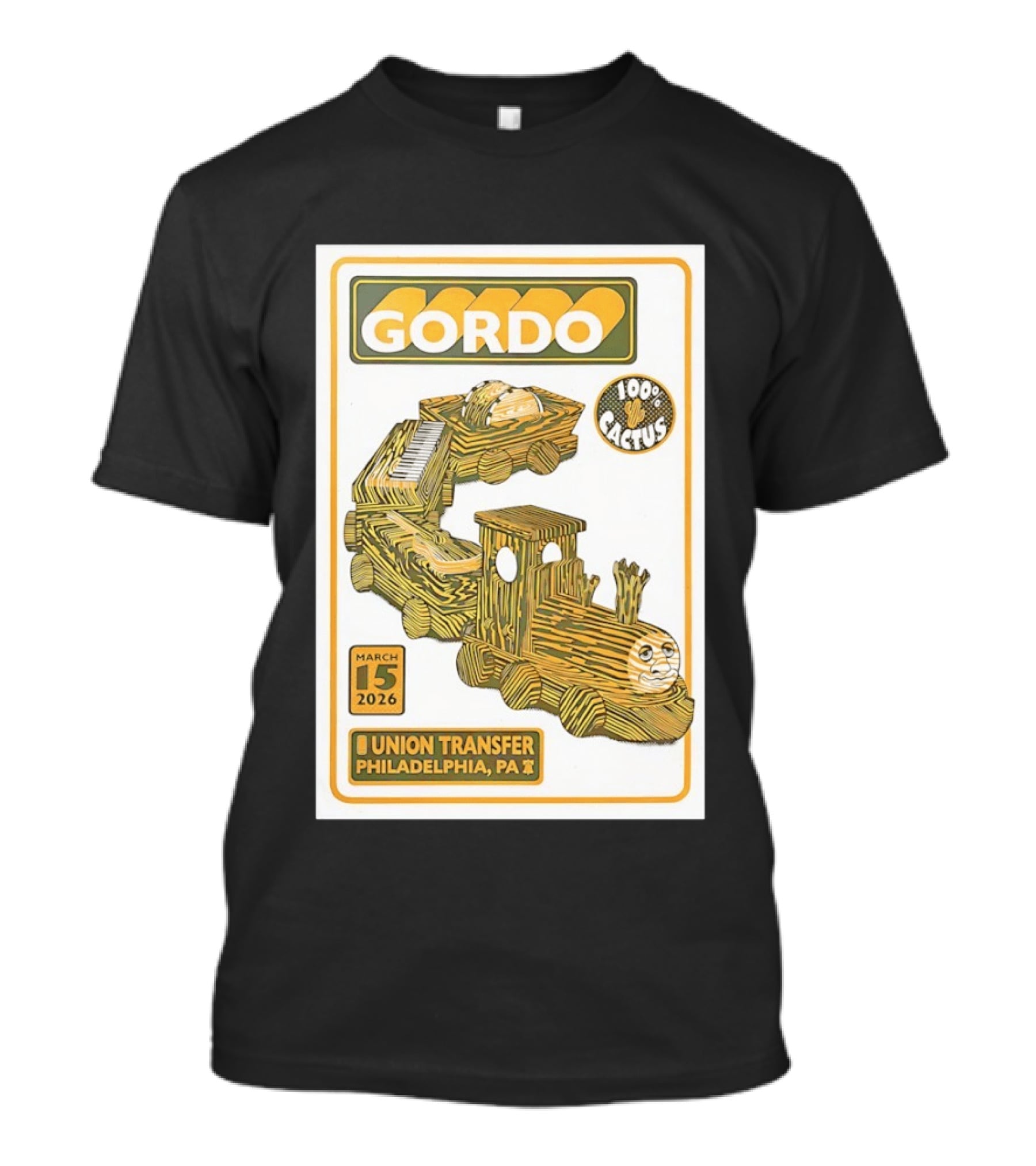 Gordo 100 Cactus Train Union Transfer Philadelphia PA March 15 2026 T-Shirt