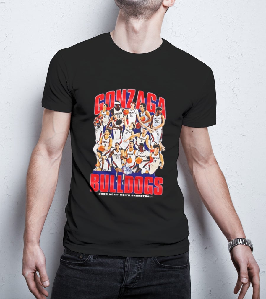 Gonzaga Bulldogs Men's Basketball March Madness 2026 Team Collage T-Shirt