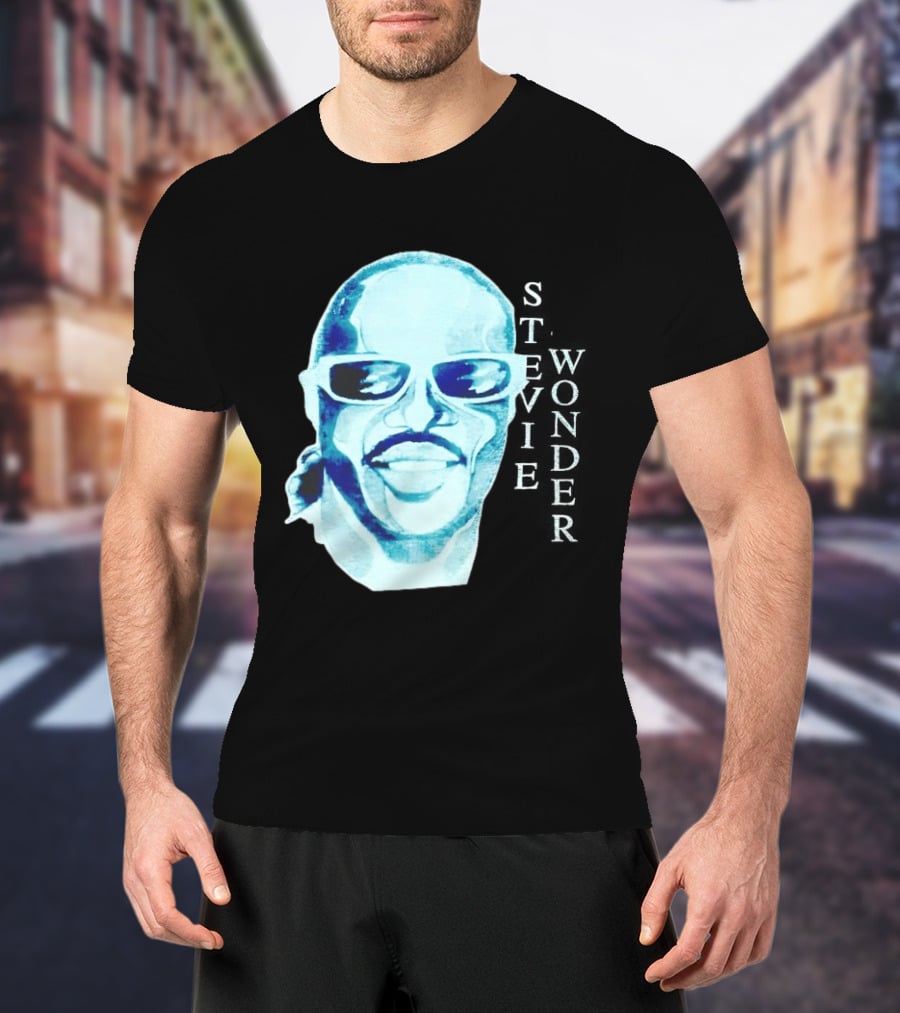 Stevie Wonder Signed Sealed Delivered Blue T-Shirt