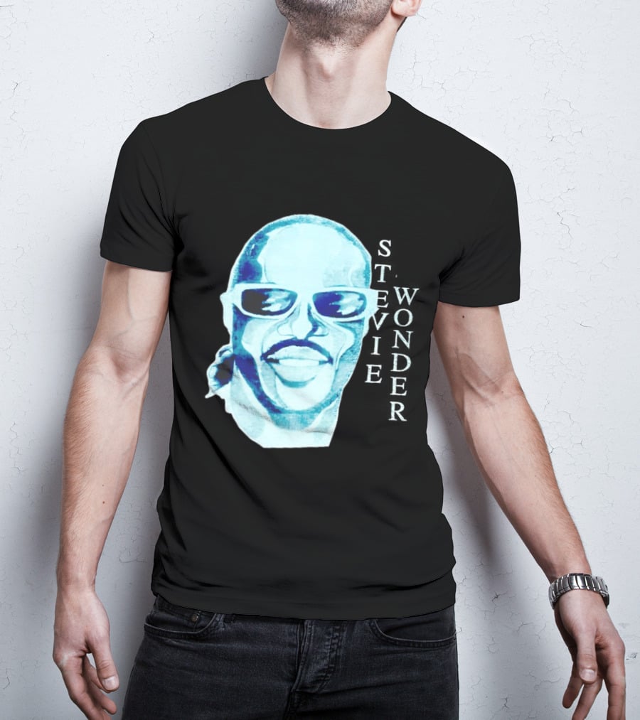Stevie Wonder Signed Sealed Delivered Blue T-Shirt