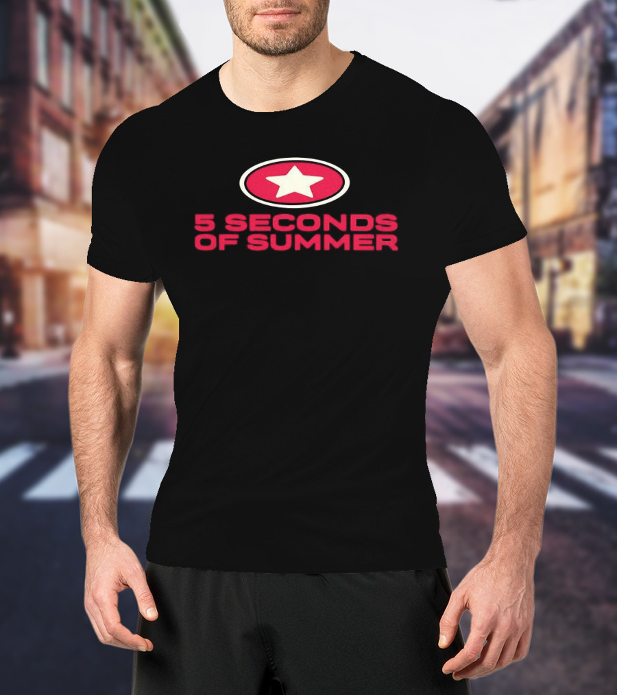 5 Seconds Of Summer World Tour Belfast UK Star T-Shirt