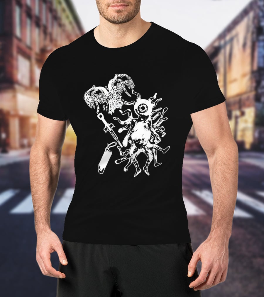 Anal Birth Fetal Abominations Alien Creature Art Horror T-Shirt