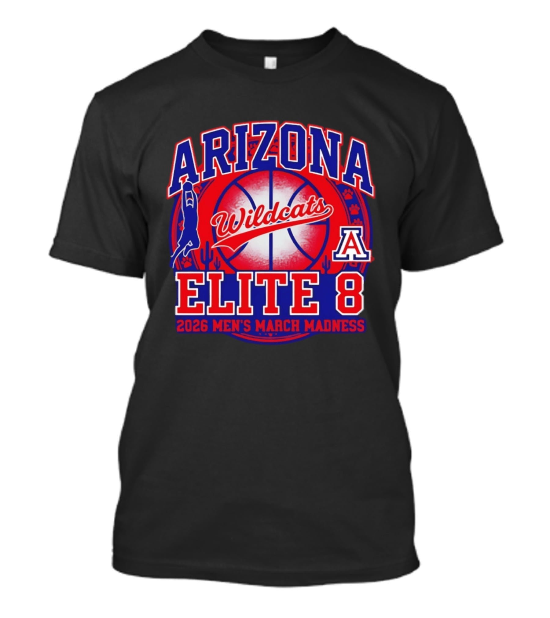 Arizona Wildcats Elite 8 2026 Men's March Madness Basketball T-Shirt