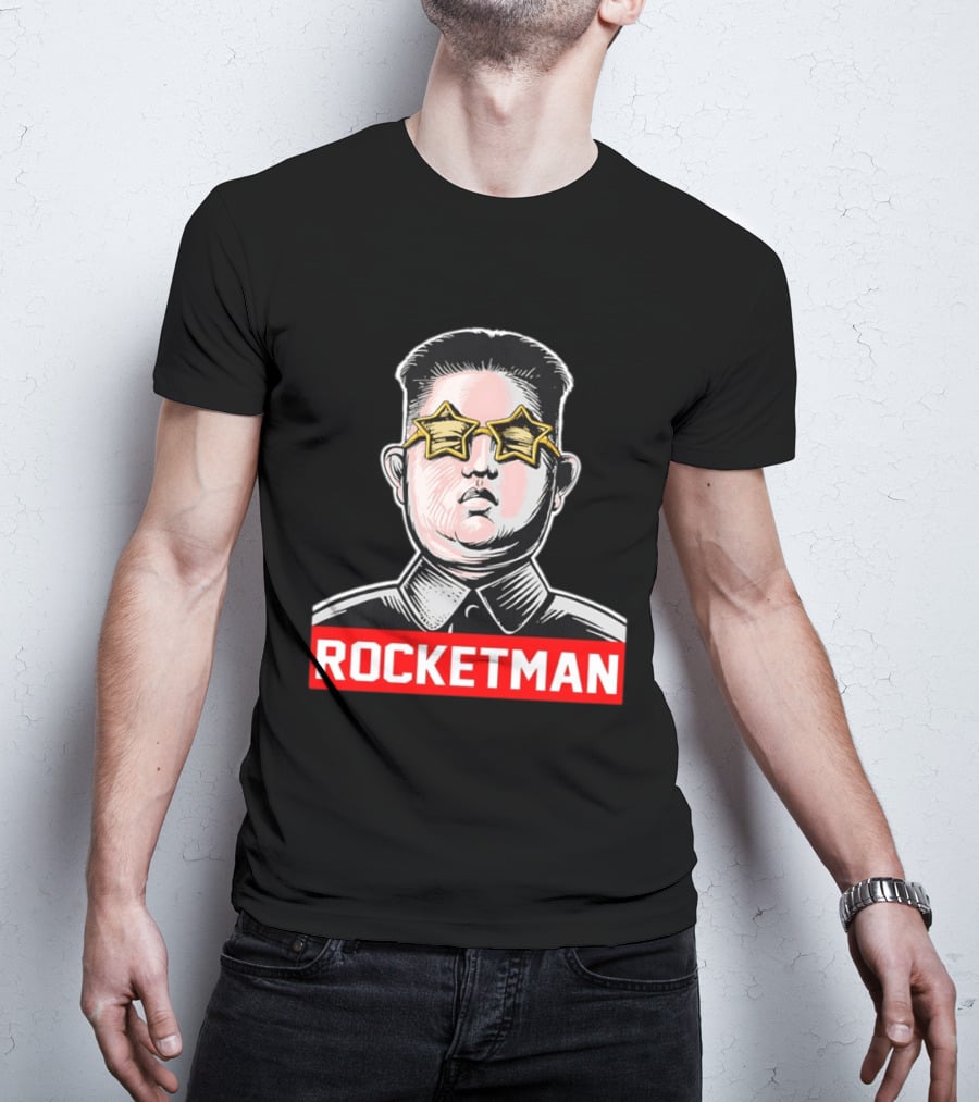 Kim Jong Un Star Glasses Rocketman T-Shirt