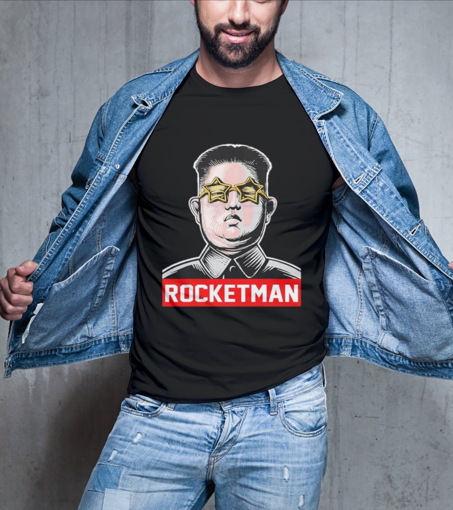 Kim Jong Un Star Glasses Rocketman T-Shirt