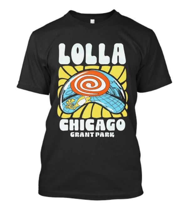 Lolla Chicago Grant Park Swirl Hat Summer Sunburst T-Shirt