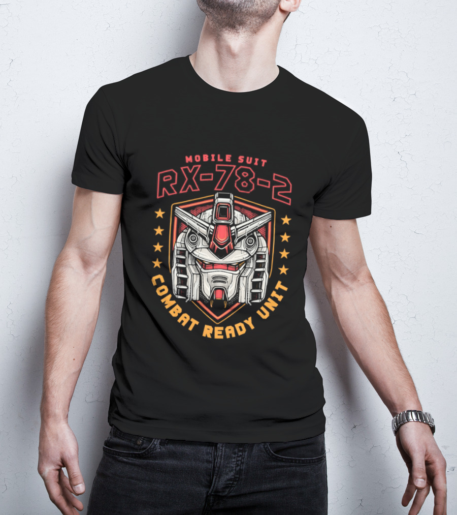 Mobile Suit RX 78 2 Combat Ready Unit Big Head T-Shirt